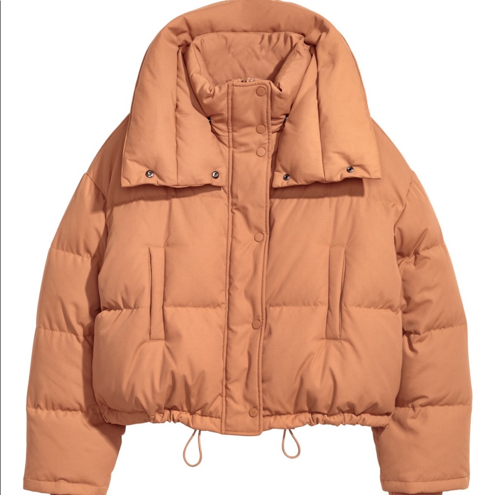 H&M short down jacket light camel